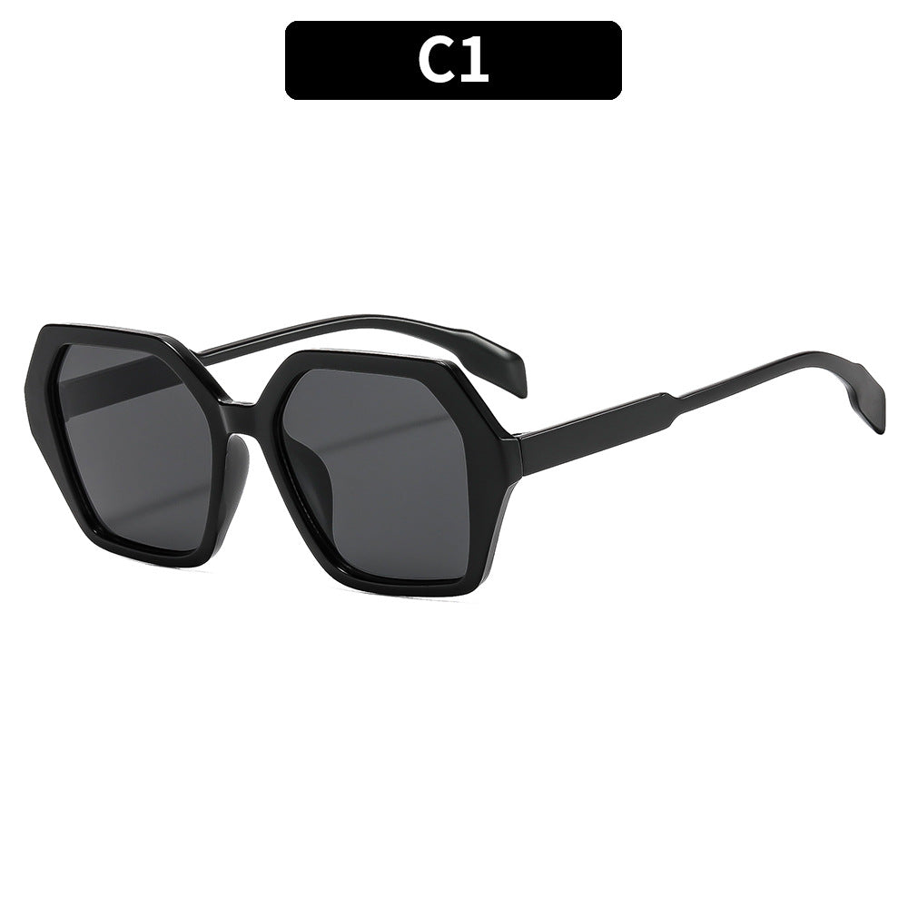 Artistic Oversized Hexagonal Sunglasses