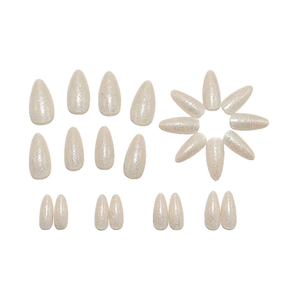 Artificial nails in elegant lace design with glitter effects Kalsten