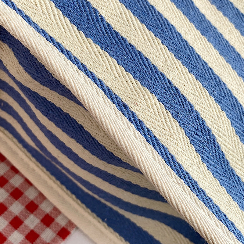 Striped Canvas Tote Bag