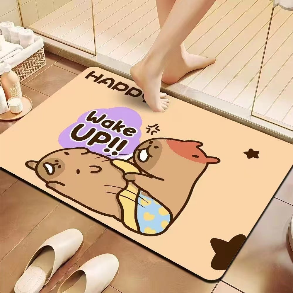 Playful Cartoon Bath Mat