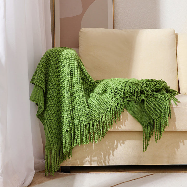 Knitted Cozy Throw Blanket