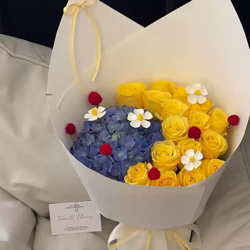 Artificial Floral Arrangement with Bow Accent