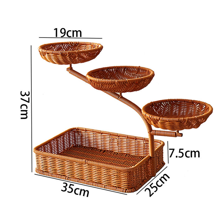 Multi-Tiered Wicker Storage Kalsten