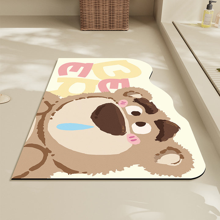 Playful Animal-Themed Bath Mat Kalsten