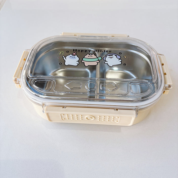 Fun-Themed Multi-Compartment Meal Storage Container