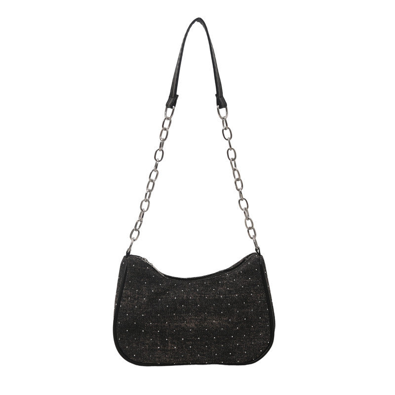 Stylish Chain-Handled Hobo Bag Kalsten