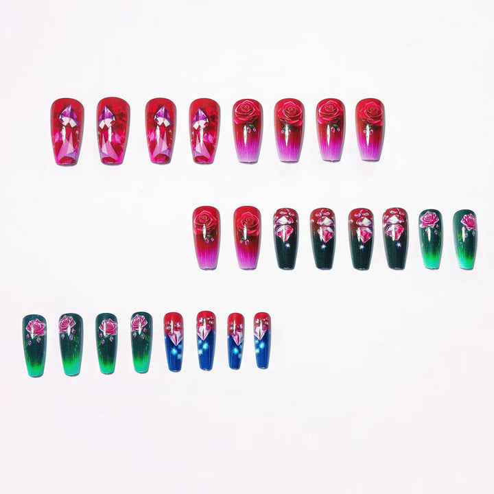 Floral Embellished Nail Art Kalsten