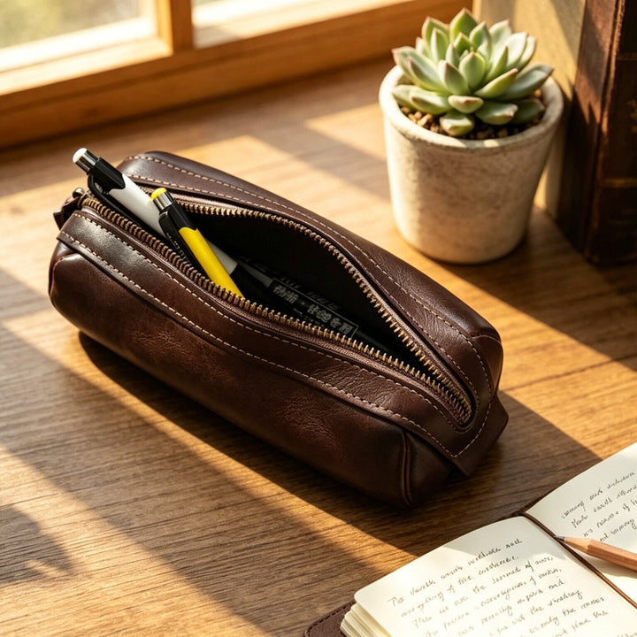 Luxury Leather Pencil Case