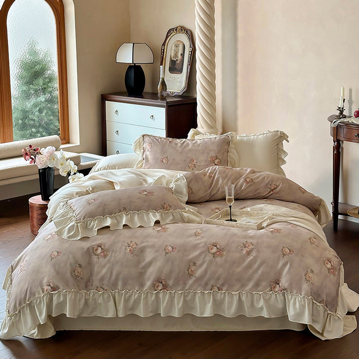 Cotton satin bedding set
