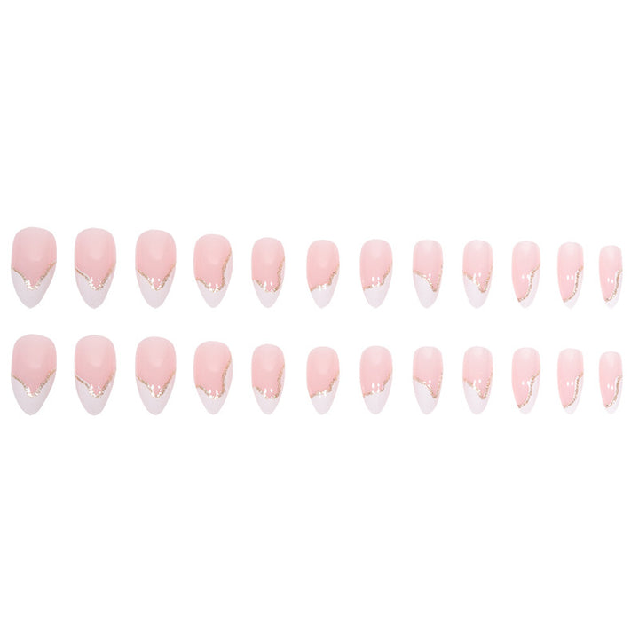 Elegant Stiletto Press-On Nails with Crystal-Embellished Tips Kalsten