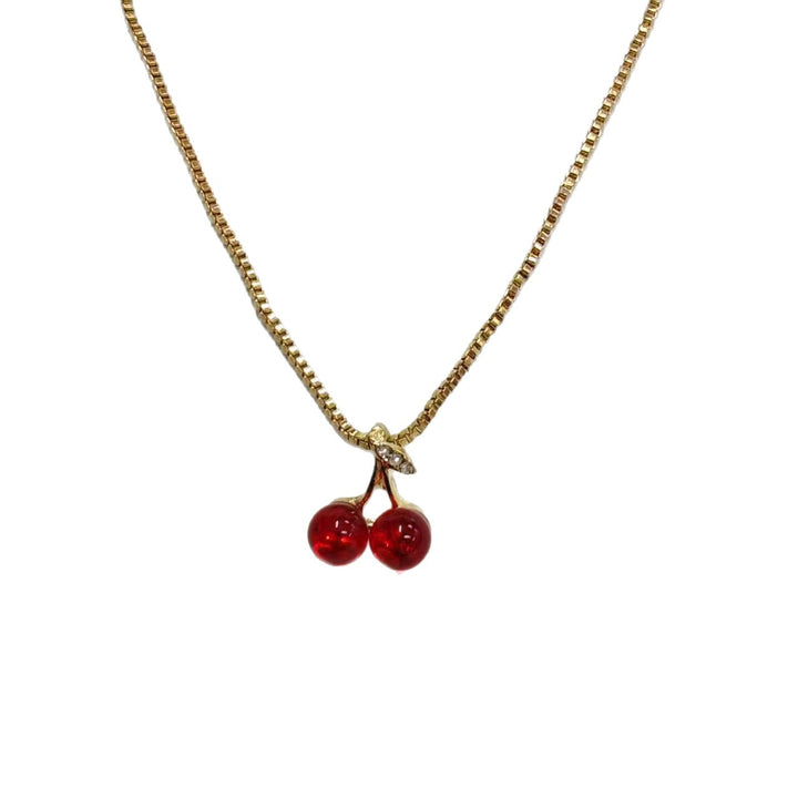 Elegantly Charming Cherry Pendant Necklace Kalsten