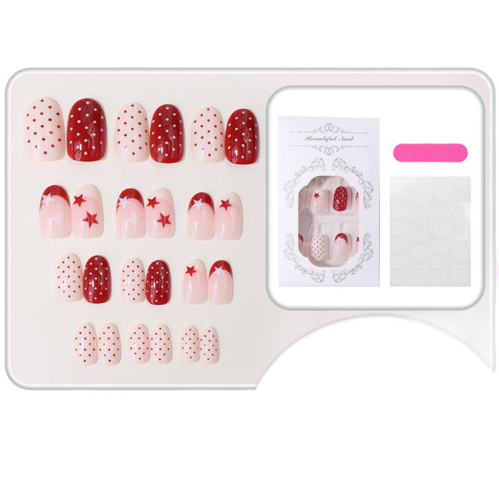 Decorative Star-Pattern Press-On Nails Kalsten