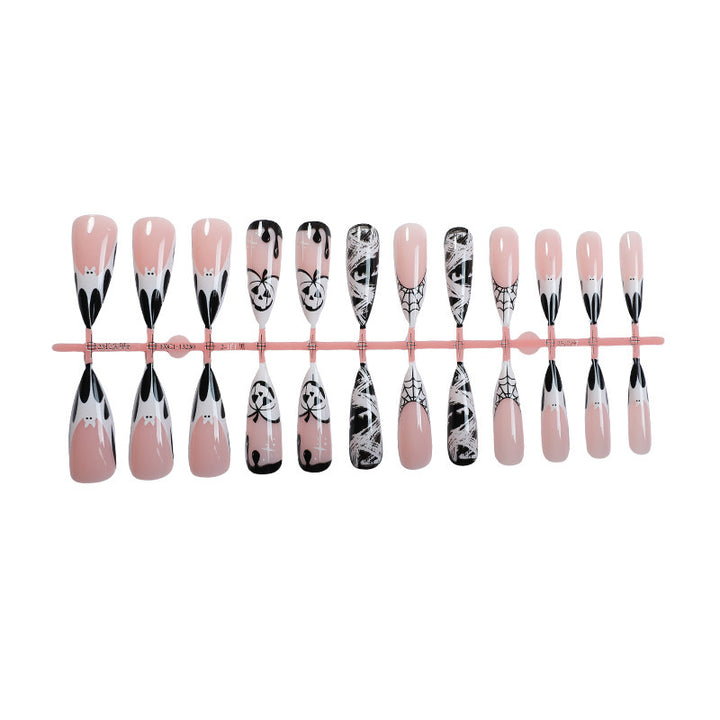 Creative Halloween Nail Art Set with Ghost and Spider Designs Kalsten