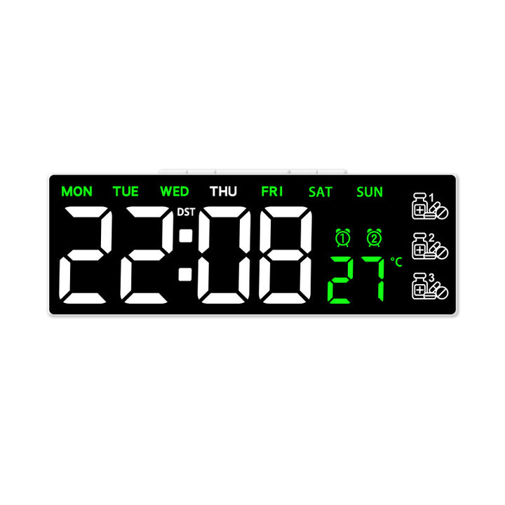 Digital LED desk clock with temperature and day of the week display Kalsten