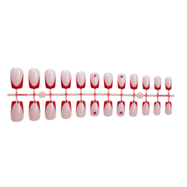 Elegant Heart Design Press-On Nails Kalsten