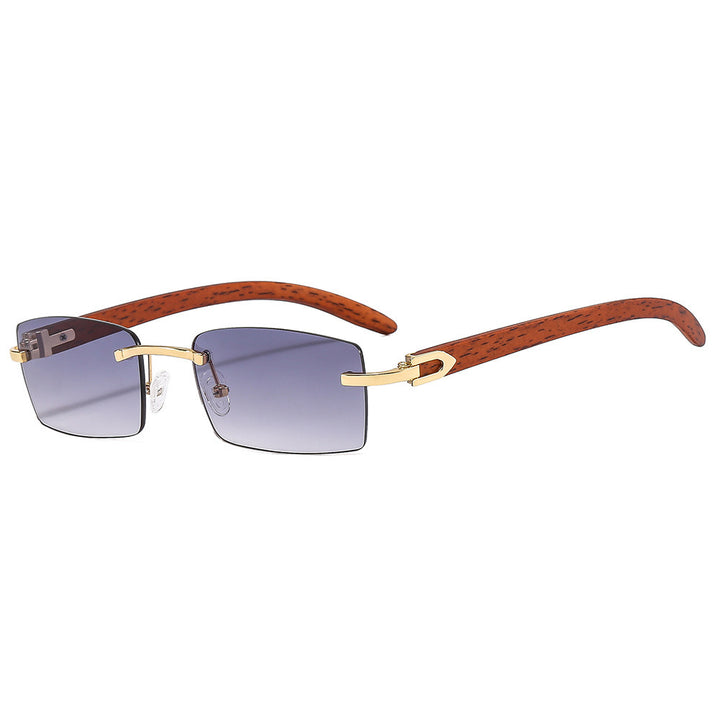 Stylish Wooden-Handled Square Sunglasses Kalsten