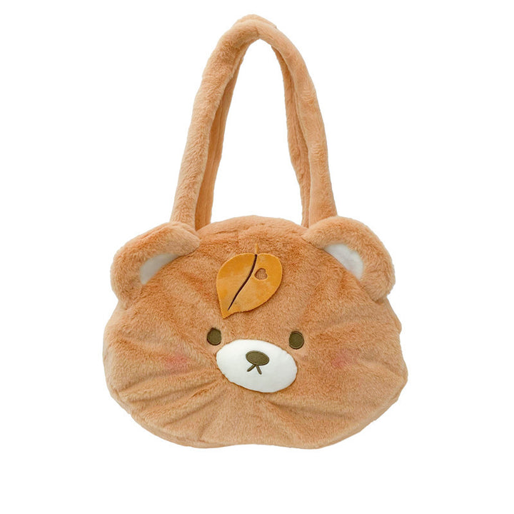 Plush Bear-Themed Shoulder Bag