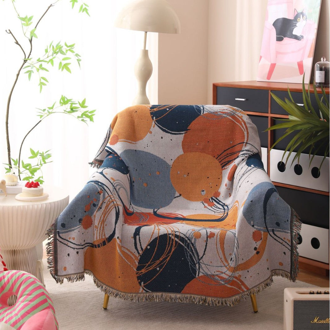 Abstract Art Textured Throw Blanket
