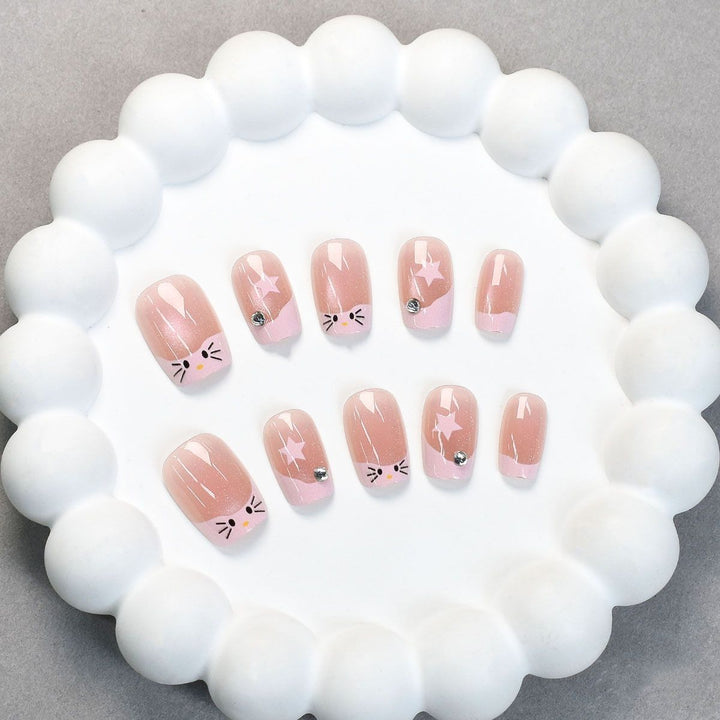 Whimsical Themed Press-On Nail Art Kalsten