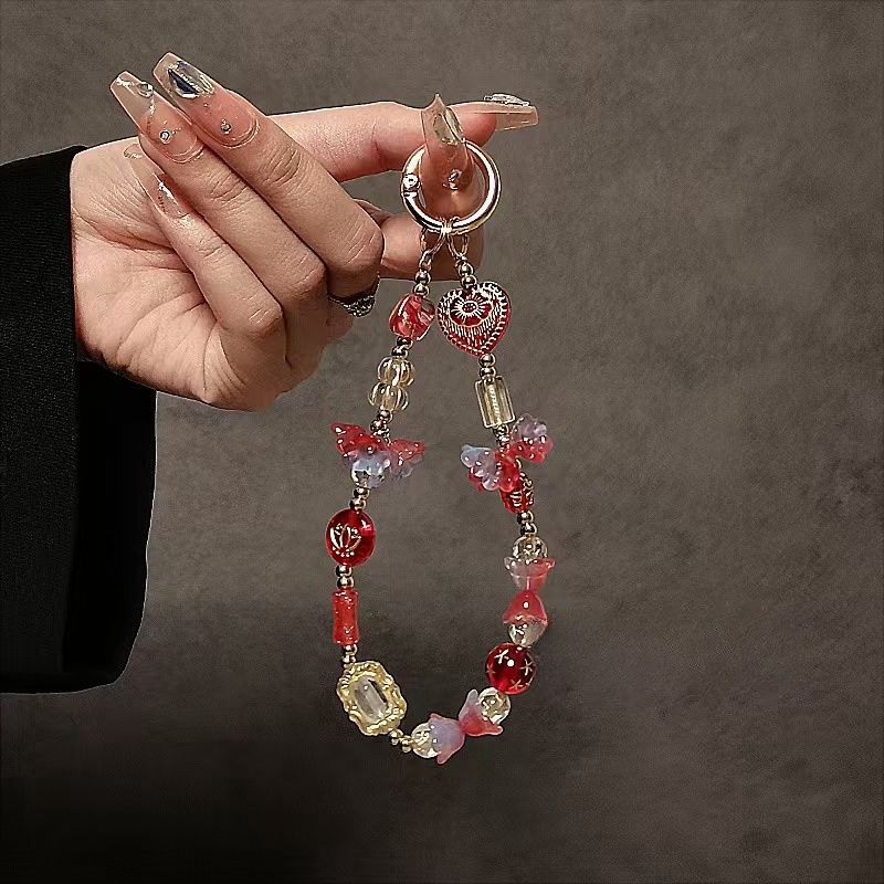 Decorative Bead Charm Keychain Holder Kalsten