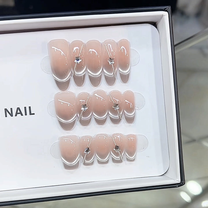 Crystal-Embellished Press-On Nail Set Kalsten