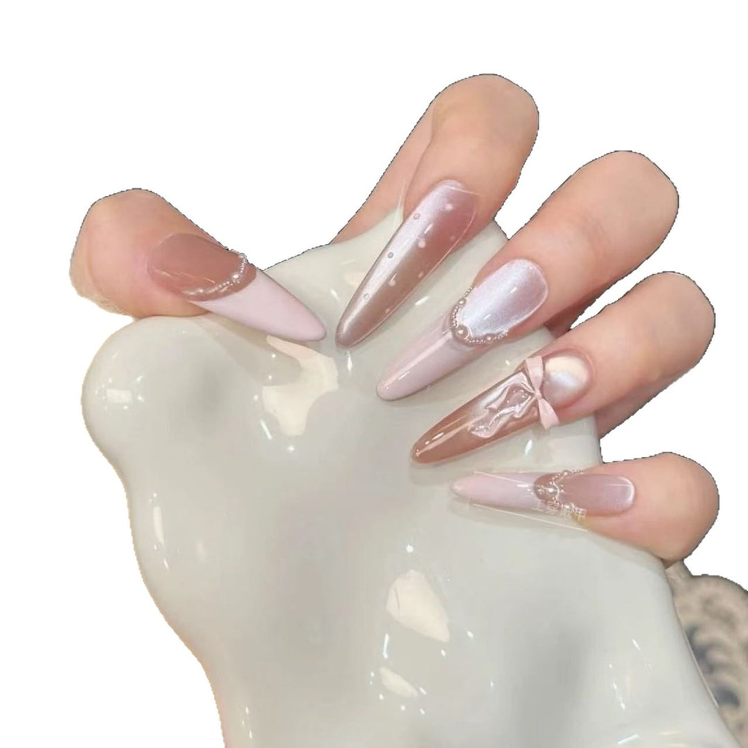 Glamorous artificial nail tips with elegant decorations Kalsten