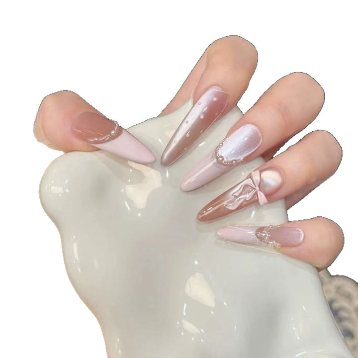 Glamorous artificial nail tips with elegant decorations Kalsten