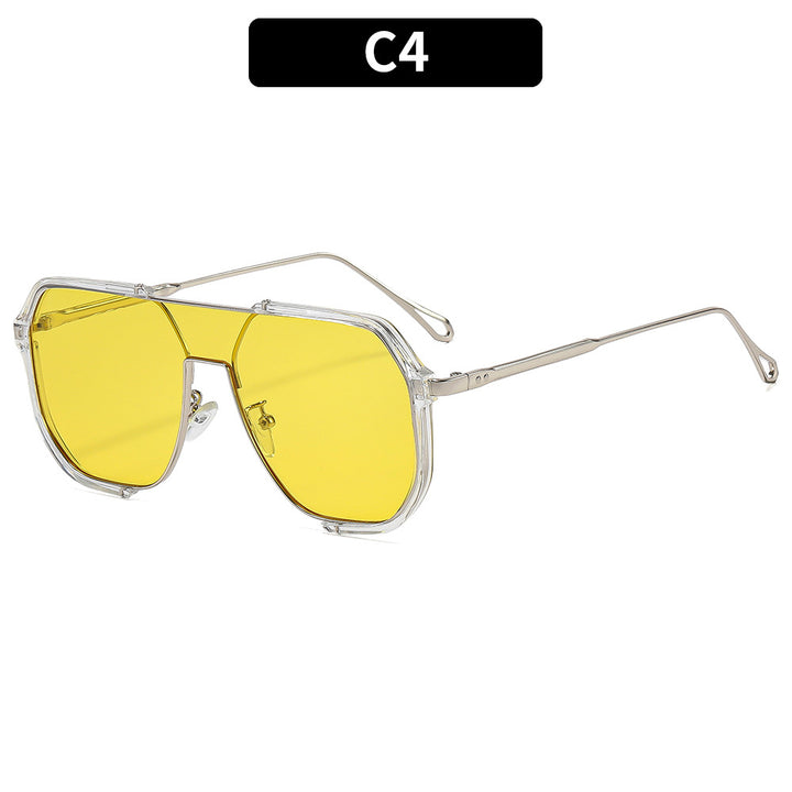 Bold Geometric Shield Sunglasses