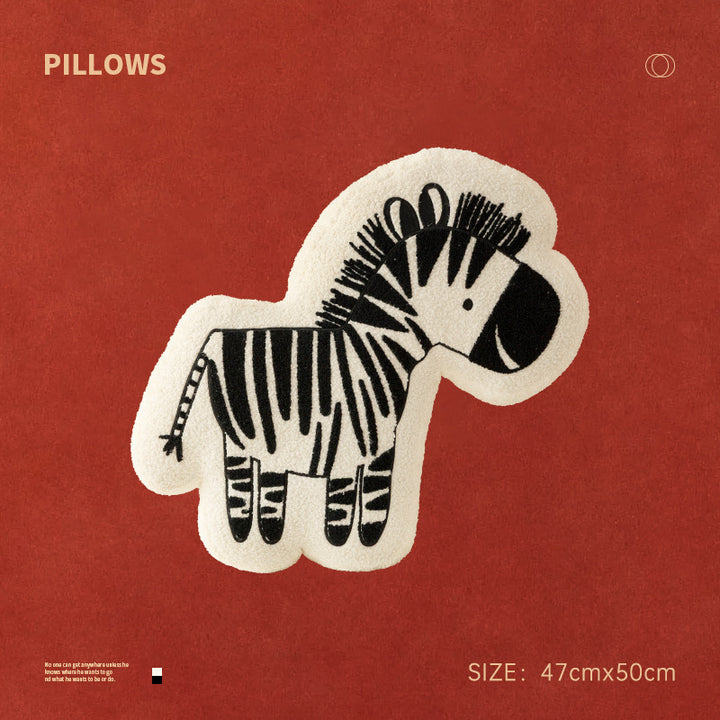 Cuddle pillow in zebra shape with extra soft plush cover Kalsten