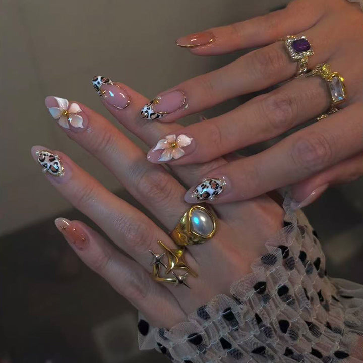 Artistic Floral and Animal Print Nail Art Extensions Kalsten