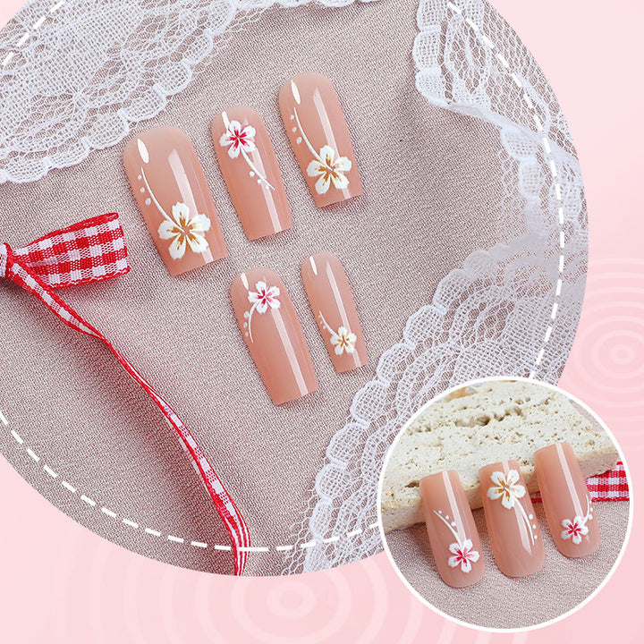 Artistic Floral Press-On Nail Art Set Kalsten