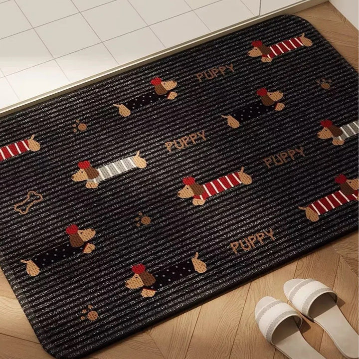Playful Dog-Themed Bath Mat Kalsten