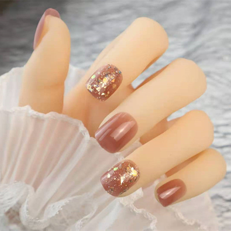 Glamorous Glitter-Enhanced Press-On Nail Set
