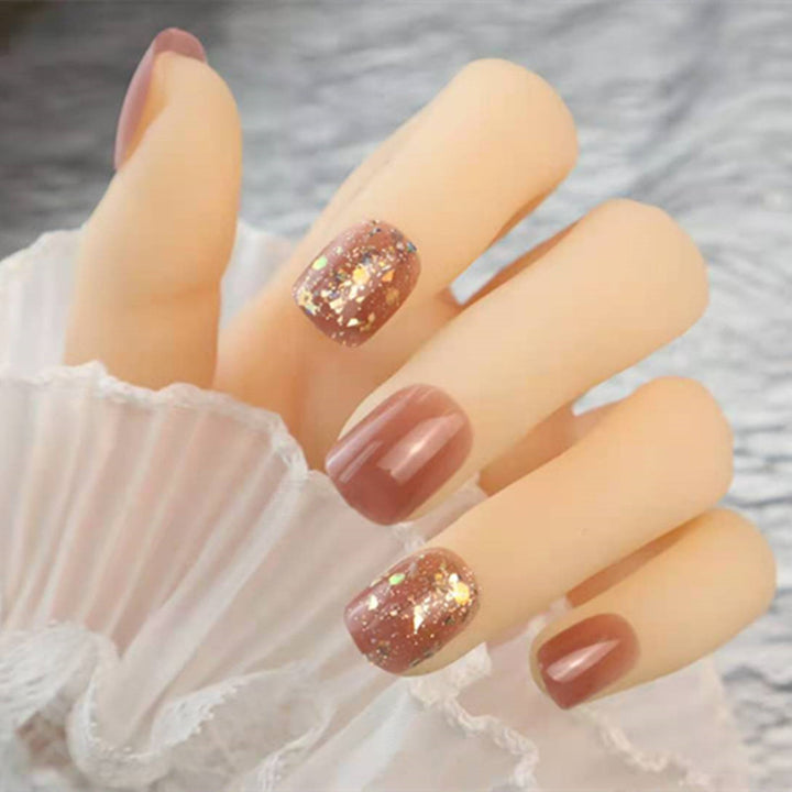 Glamorous Glitter-Enhanced Press-On Nail Set