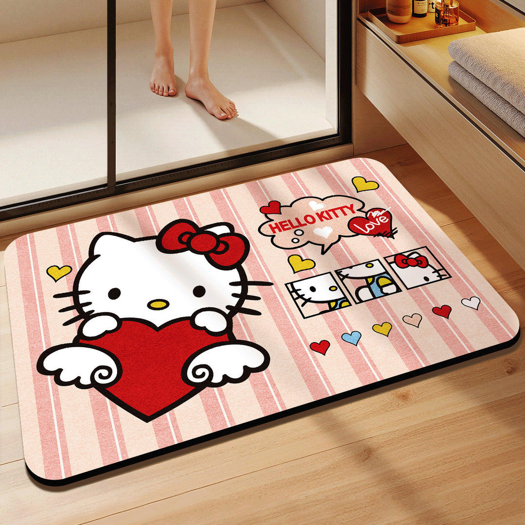 Cartoon-Themed Plush Bath Mat