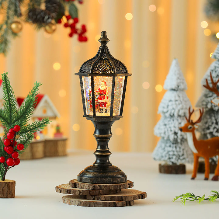 Decorative Lantern with Santa Scene Kalsten
