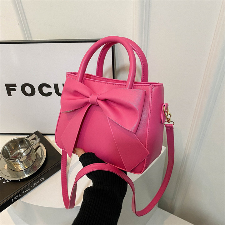 Chic Bow-Accented Handheld Bag