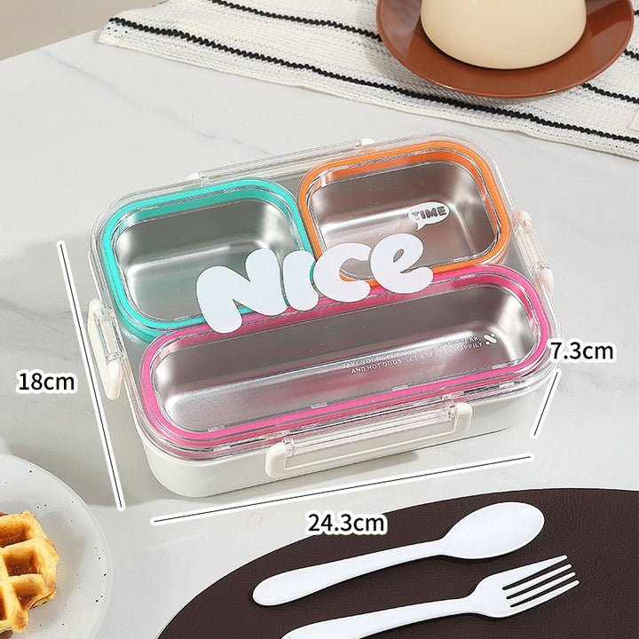 Multi-Compartment Food Storage Container with Airtight Seal