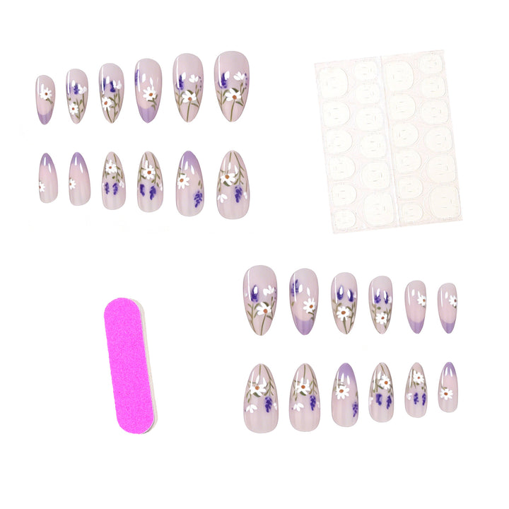 Elegant Floral Gel Nail Enhancements Kalsten