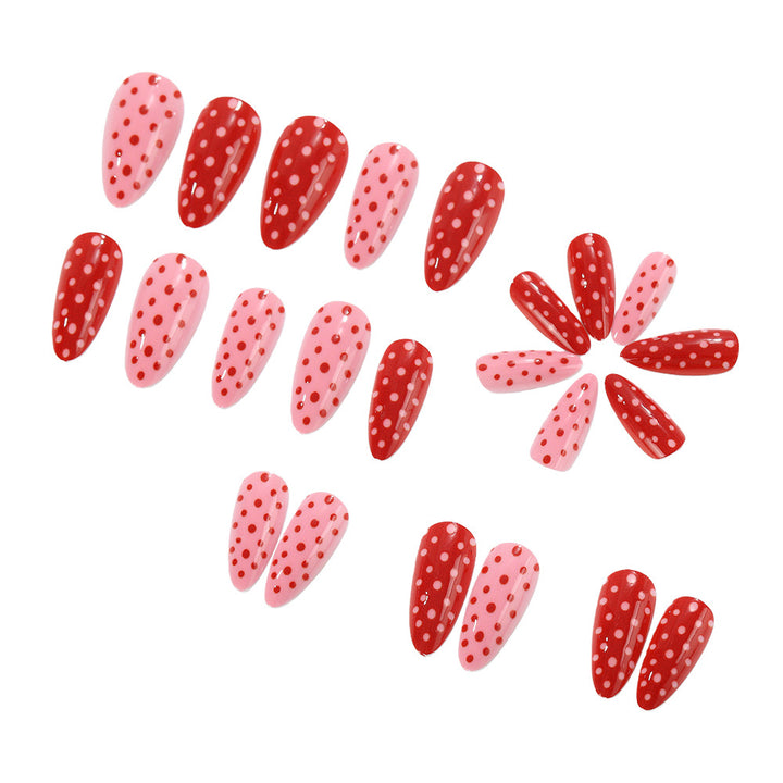 Artificial nails with trendy Polka Dot Design Kalsten