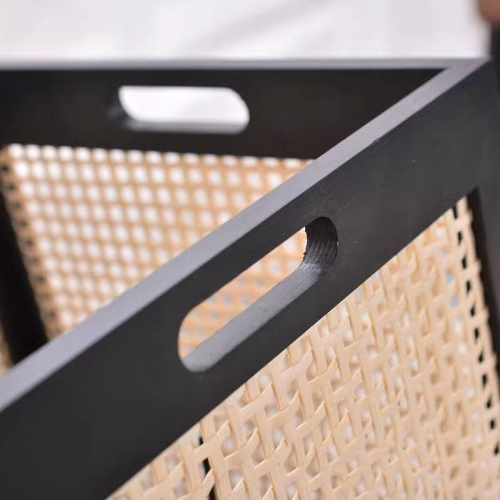 Rectangular Natural Wood Storage Basket Kalsten