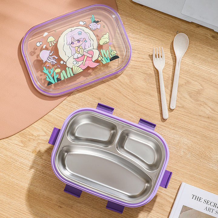 Fun-Themed Multi-Compartment Snack Storage Container