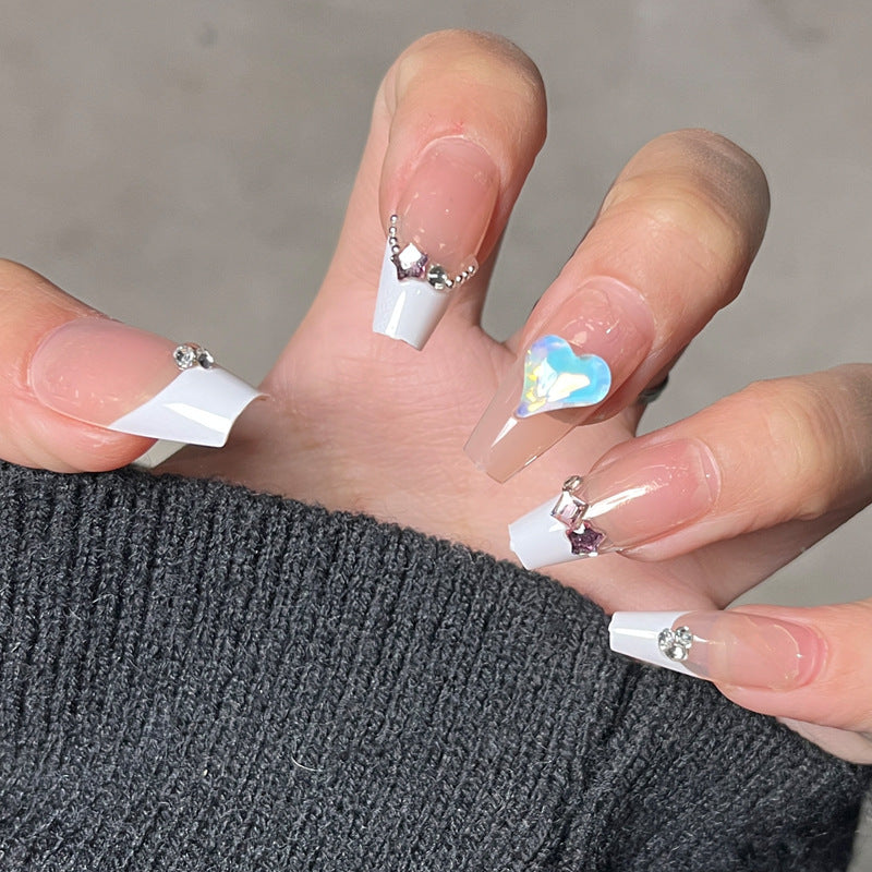 Glossy Decorative Press-On Nails Set Kalsten