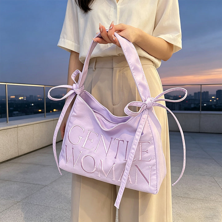Stylish Satin Bucket Bag Kalsten