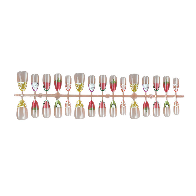 Fruit-Inspired Press-On Nail Art Set