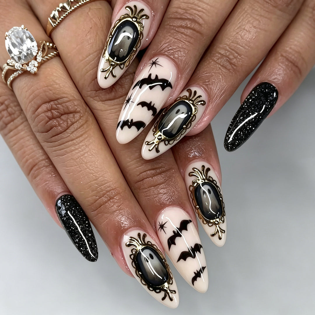 Gothic-Inspired Nail Art