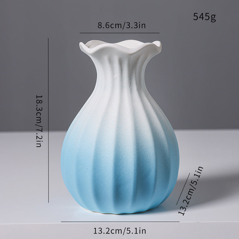 Elegant Woven Ceramic Flower Vase