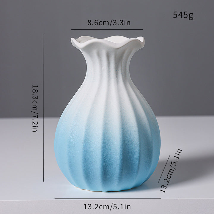 Elegant Woven Ceramic Flower Vase
