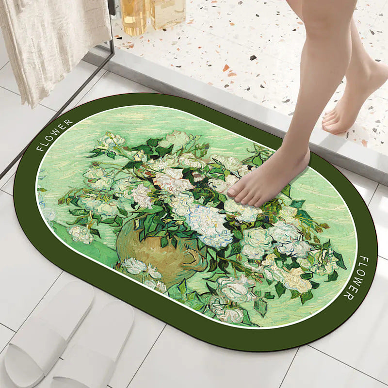 Artistic Ocean Scene Bath Mat