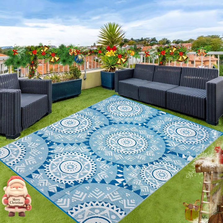 Outdoor Stripe Pattern Patio Mat